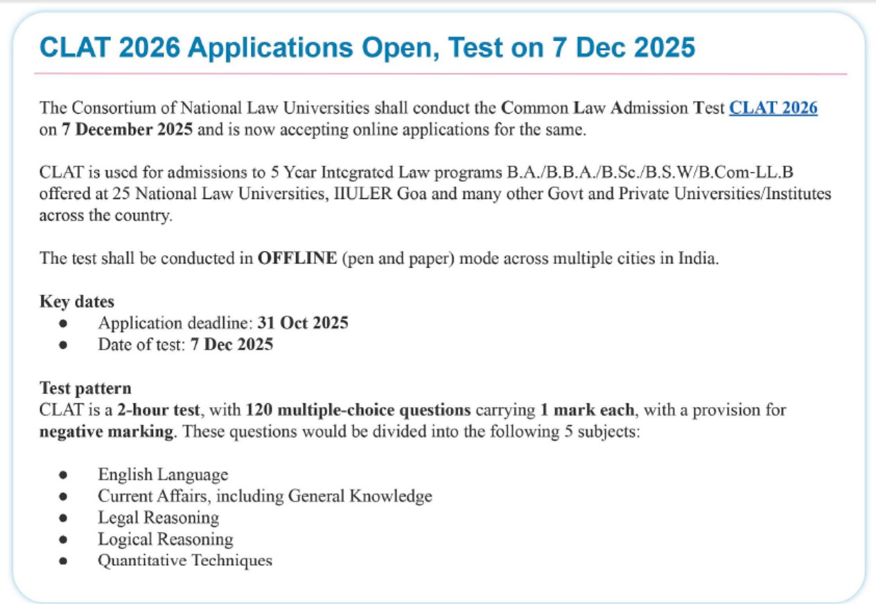 CLAT 2026